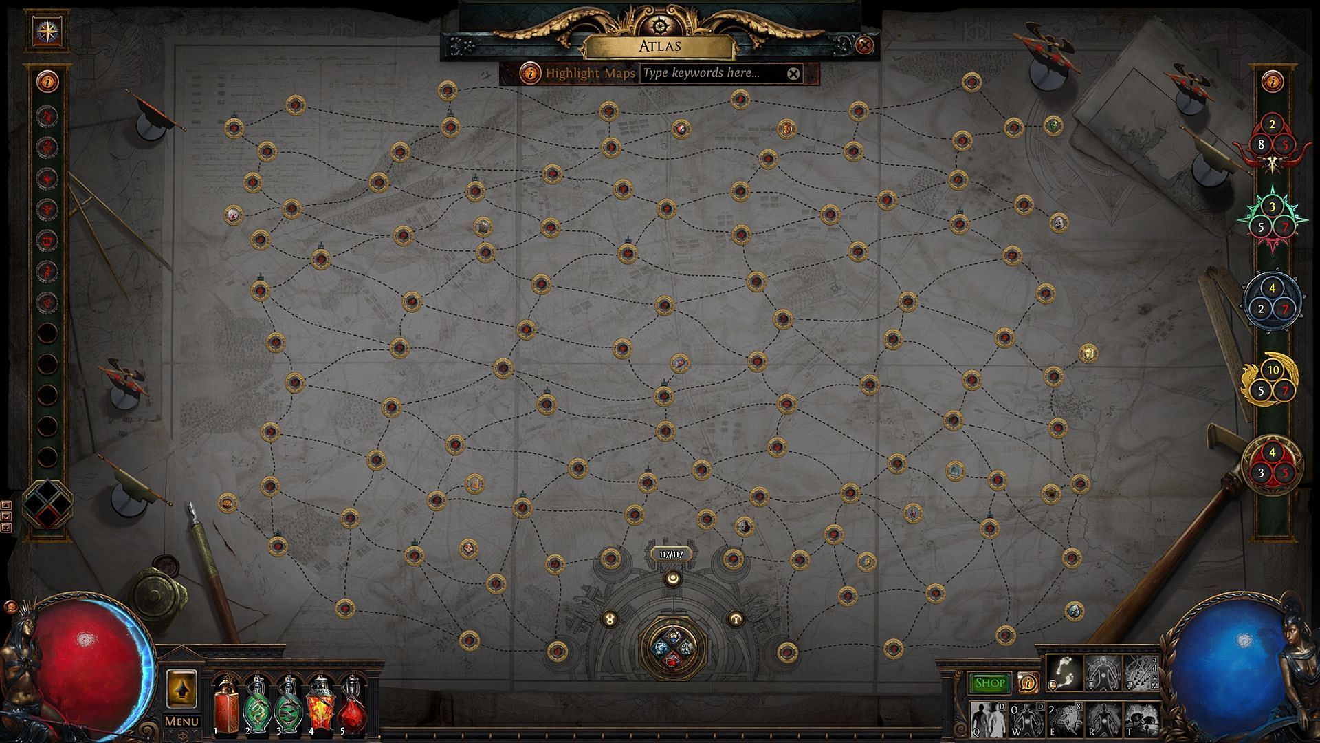PoE 1 Atlas (Image via Grinding Gear Games)
